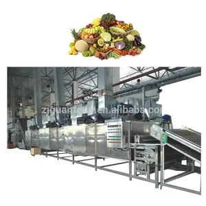 Cinto contínuo secador de alimentos máquina de secagem de alimentos vegetais secos citrino preço de linha de processamento