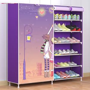 Portable Porte-Chaussures Double Rangée Étagère À Chaussures recouvert de Tissu Non-Tissé Étagère - Product Image 2