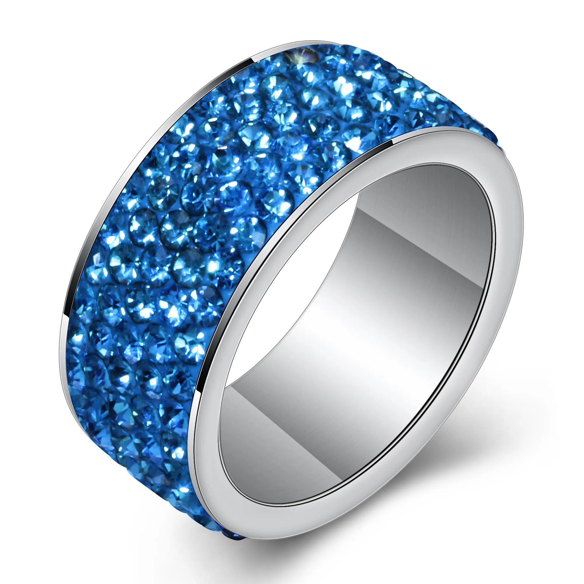 ウェディングジュエリーCZクリスタルステンレス婚約指輪女性用送料無料卸売