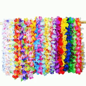 36 cuenta Tropical Hawaii Lei guirnaldas de flores corona Luau Lei collar