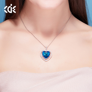 925 argento blu cristallo acquamarina pietra preziosa <span class=keywords><strong>cuore</strong></span> pendente <span class=keywords><strong>collana</strong></span> <span class=keywords><strong>cuore</strong></span> <span class=keywords><strong>dell</strong></span>'<span class=keywords><strong>oceano</strong></span> - Product Image 4