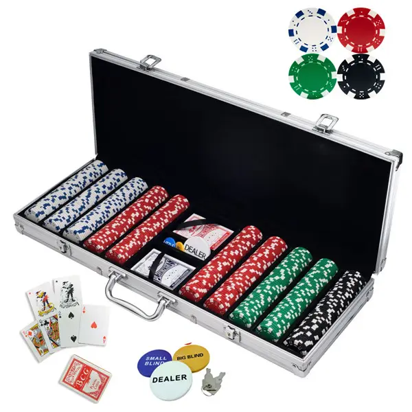 Casino Fashion Craft Deluxe Poker Game Set 500 Met Chips Dices Kaarten