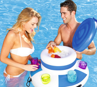 Seau à glace flottant gonflable pour boissons, support de boissons pour spa à domicile, fête aquatique de loisirs