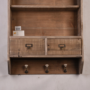 INNOVA Scaffale da Cucina Vintage Salvaspazio, Mensola Galleggiante in Metallo e Legno, <span class=keywords><strong>Armadietto</strong></span> Vintage con Cassetti e Ganci - Product Image 2