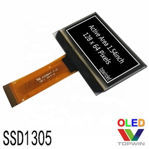 1.54 ''1.54 inch 1.54 inch 128x64 pixels màu vàng 24pin màn hình hiển thị oled ssd1305 UG-2864ASYCG15 với I2C SPI giao Diện song song - Product Image 6