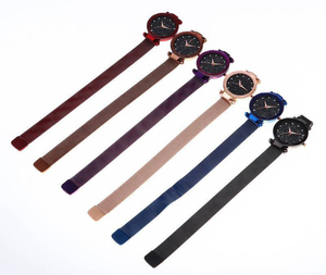 Custom Magnetic Japan Quartz Movt OEM cassa posteriore in acciaio inossidabile Stars Starry Sky Watch - Product Image 6