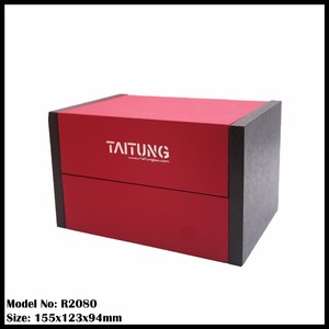 luxury men's 2026 leather pattern metal plate <b>stitching</b> <b>watch</b> box - Product Image 3
