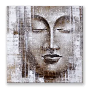 Peintures murales modernes abstraites 3D, haute qualité, 2 pcs, Art abstrait, visage de bouddha