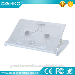 En aluminium portable ordinateur portable corée du sud stand cooling pad avec 2 ventilateurs - Product Image 6