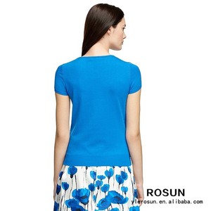 a granel en <span class=keywords><strong>blanco</strong></span> <span class=keywords><strong>jersey</strong></span> de manga corta <span class=keywords><strong>mujer</strong></span> primavera 2015 suéter - Product Image 4