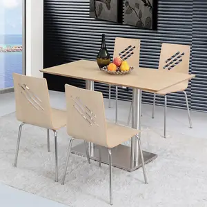 Sanlang Restaurant Multiplex Shell Seat Tafel En Stoel Set Fastfood Meubels Bentwood Stapelbaar Stoelen