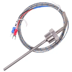 1/2 NPT 1/4 Waterproof Stainless Steel Thermocouple Sensor Probe 50mm 100mm 150mm 200mm for PID Temperature Controller 2M wire