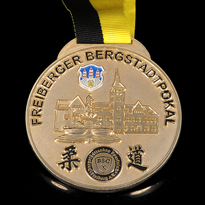 Controllo su misura di alta qualità placcato oro 3 pollici medaglia taekwondo - Product Image 2