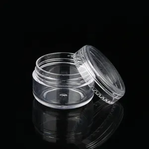 Mini OEM plástico jar 3ml mini transparente jar cosméticos para amostras de cosméticos