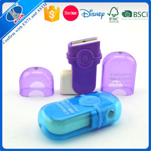 Iyi tedarikçi 2023 popüler okul <span class=keywords><strong>2</strong></span> in 1 yenilikçi tek delik döner kalemtıraş öğrenciler için silgi ile - Product Image 2