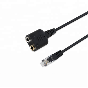 Cavo Audio con Connettore RJ9 a Doppia Presa Jack Femmina da 3,5mm per Cuffie Analogiche PC e Telefoni Fissi - Product Image 2