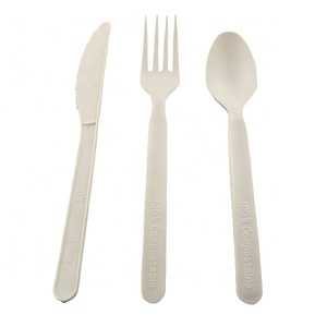 CPLA pentole set <span class=keywords><strong>di</strong></span> posate imballaggio singolarmente 100% PLA <span class=keywords><strong>da</strong></span> tavola per il ristorante del partito - Product Image 1