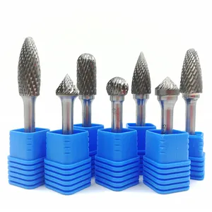 Metalen 1/4 Ontbramen Grinder Tungsten Carbide Rotary Burr Test Set Carving Tool Typenail Boor Roterende Bestanden