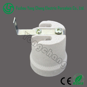<span class=keywords><strong>Douille</strong></span> de <span class=keywords><strong>lampe</strong></span> en céramique <span class=keywords><strong>E27</strong></span> avec <span class=keywords><strong>support</strong></span> d'angle / base de <span class=keywords><strong>lampe</strong></span> en porcelaine - Product Image 1