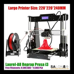 DIY alta precisión Paquete completo Anet A8 Impresora 3d printer with 1.75 mm ABS/PLA