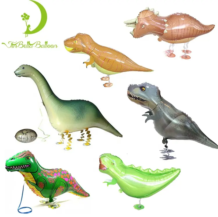 Großhandel Helium folie Tier Haustier geformt Walking T Rex Dinosaurier Ballon für Kinder Geburtstags geschenk