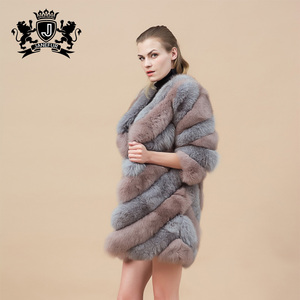 Invierno ropa de lujo real de la vendimia de las mujeres abrigo de piel de zorro - Product Image 3