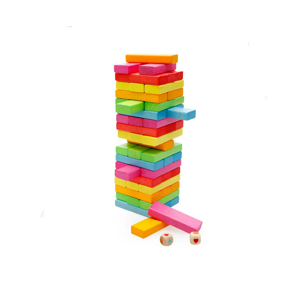 Arco Iris dominó de madera bloques de bebé niño en la primera infancia juguetes educativos