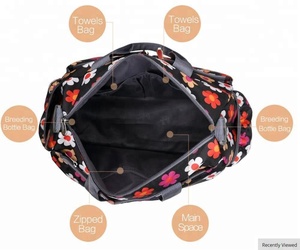 Nuevo multifuncional bolsas <span class=keywords><strong>de</strong></span> <span class=keywords><strong>pañales</strong></span> <span class=keywords><strong>de</strong></span> alta calidad maternidad momia Nappy flor estilo mamá cochecito <span class=keywords><strong>de</strong></span> bebé - Product Image 5