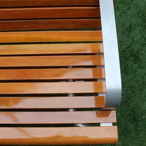 <span class=keywords><strong>Banc</strong></span> d'extérieur en bois massif de camphrier verni, sièges de parc en bois - Product Image 5
