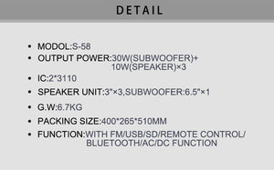 Hệ thống âm thanh vòm 5.1 cho rạp hát gia đình, kênh bán buôn - Product Image 4