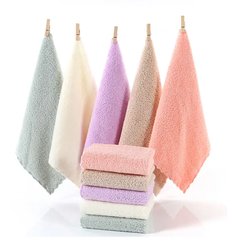 Baby Washcloths 10 Pack 12 × 12 InchesぬいぐるみMicrofiber Coral Fleeceベビーフェイスタオル