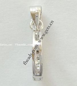 도매 스털링 실버 펜던트 보석 걸쇠 루프 도넛 도넛 큐빅 지르코니아 12x2mm - Product Image 4