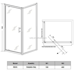 A0706P1 + F07116 Khung Xoay Bản Lề Vòi Hoa Sen Bao Vây Cửa Kính Tủ + Bảng Điều Khiển Bên - Product Image 4