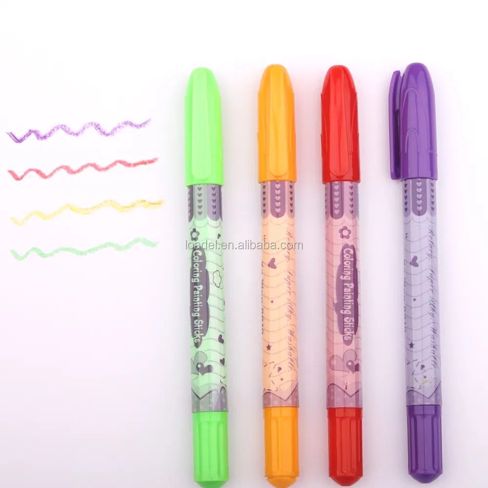 Ensemble de surligneurs non toxiques personnalisés, crayons de couleur torsadés lisses à colorier avec des options de couleur de haute qualité
