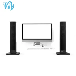 Có thể tháo rời Bluetooth Surround Âm Thanh Thanh Loa 19-Inch 2.0 Channel Home TV Soundbar với 20 wát Loa Có Dây và không dây