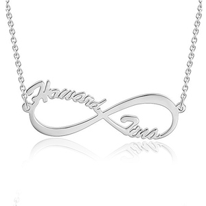 <span class=keywords><strong>Collier</strong></span> <span class=keywords><strong>personnalisé</strong></span> à prix avantageux avec votre nom, rose dorée infinie, bijoux personnalisés uniques - Product Image 3