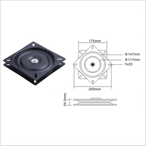 Bảng thông minh không gian thép bóng vòng bi đứng 7 inch 175 mét màu đen 360 độ Bảng Xoay phần cứng xoay tấm - Product Image 3
