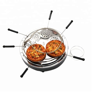 Portatile Italiano di Mattoni di Terracotta Casa Mini Forno Elettrico Per Pizza Maker Macchina Fonduta <span class=keywords><strong>Set</strong></span> 6 Persona Pizza Cupola - Product Image 3