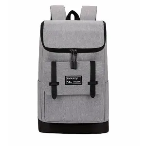 Hot sales fashion comfortable bag nylon backpack unisex sling bags for teens nice fashionable gery school bags