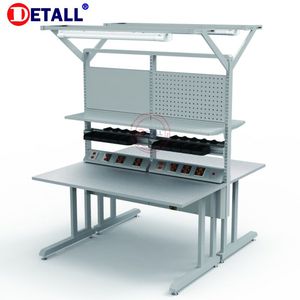 Detall Metal Steel Frame Factory Foldable ESD <strong>Worktable</strong> with Industrial L Shape Table Leg - Product Image 3
