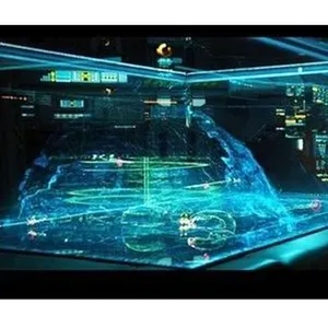 Ucuz 3D Hologram hava ekran reklam tam 360 derece 3 D holografik projeksiyon perdesi