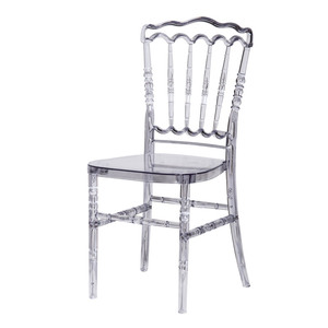 Wedding Event Crystal Clear Plastic Resin <strong>Cheltenham</strong> <strong>Chair</strong> Napoleon YC-P57 - Product Image 1