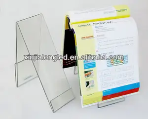 Acrylic Plastic Book Holder Stand Clear Acrylic Magazine Display Rack Keyboarding Book Stand