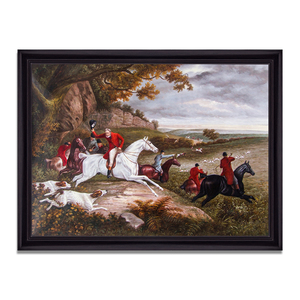 <span class=keywords><strong>Reproduction</strong></span> de peinture à l'huile classique européenne célèbre de la chasse royale, faite à la main par des artistes du village de Dafen - Product Image 2