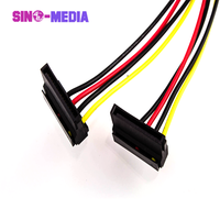 Cable de Alimentación SATA de Cobre de 18 Pines a 6 Pines Hembra con Carga y Transferencia de Datos, 15 cm de Longitud, Aislamiento de PVC, para Impresora