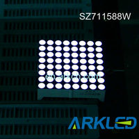 Pantalla led de matriz de puntos, tamaño grande de 2,3 pulgadas, 8x8, personalizada, pantalla de 7 segmentos