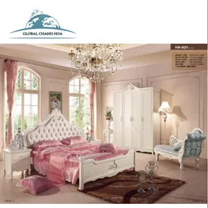 Mobili per Camera da Letto/ Set Camera da Letto in Legno Intagliato a Mano/ Camera da Letto Stile Francese Misura King - Product Image 1