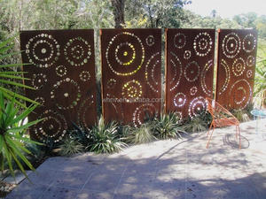 Panel de Cerca Metálica Decorativa Cortada con Láser, Panel de Cerca de Acero para Privacidad, Panel de Cerca de Hierro Perforado y Diseños de Pantallas - Product Image 2
