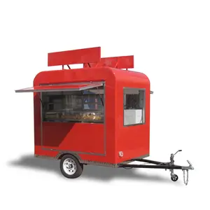 Combinación móvil carrito de comida en máquina de aperitivos alimentos remolque móvil carrito de comida