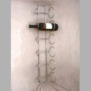 Tall White Metal Tube <b>7</b>-Tier Wine Rack <b>Iron</b> Wire Construction for Convenient Beverage Storage - Product Image 3